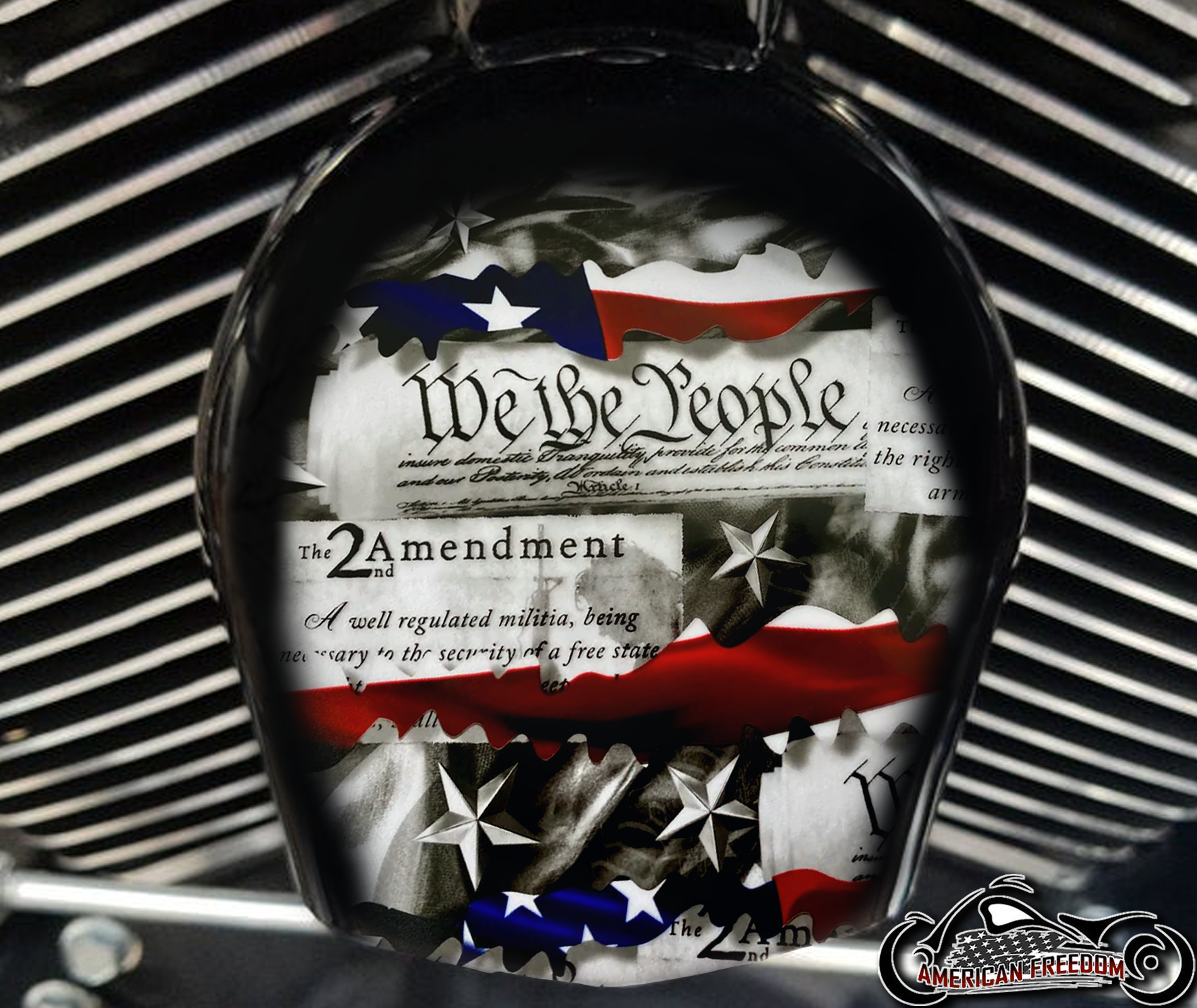 Custom Horn Cover - We The People Flag